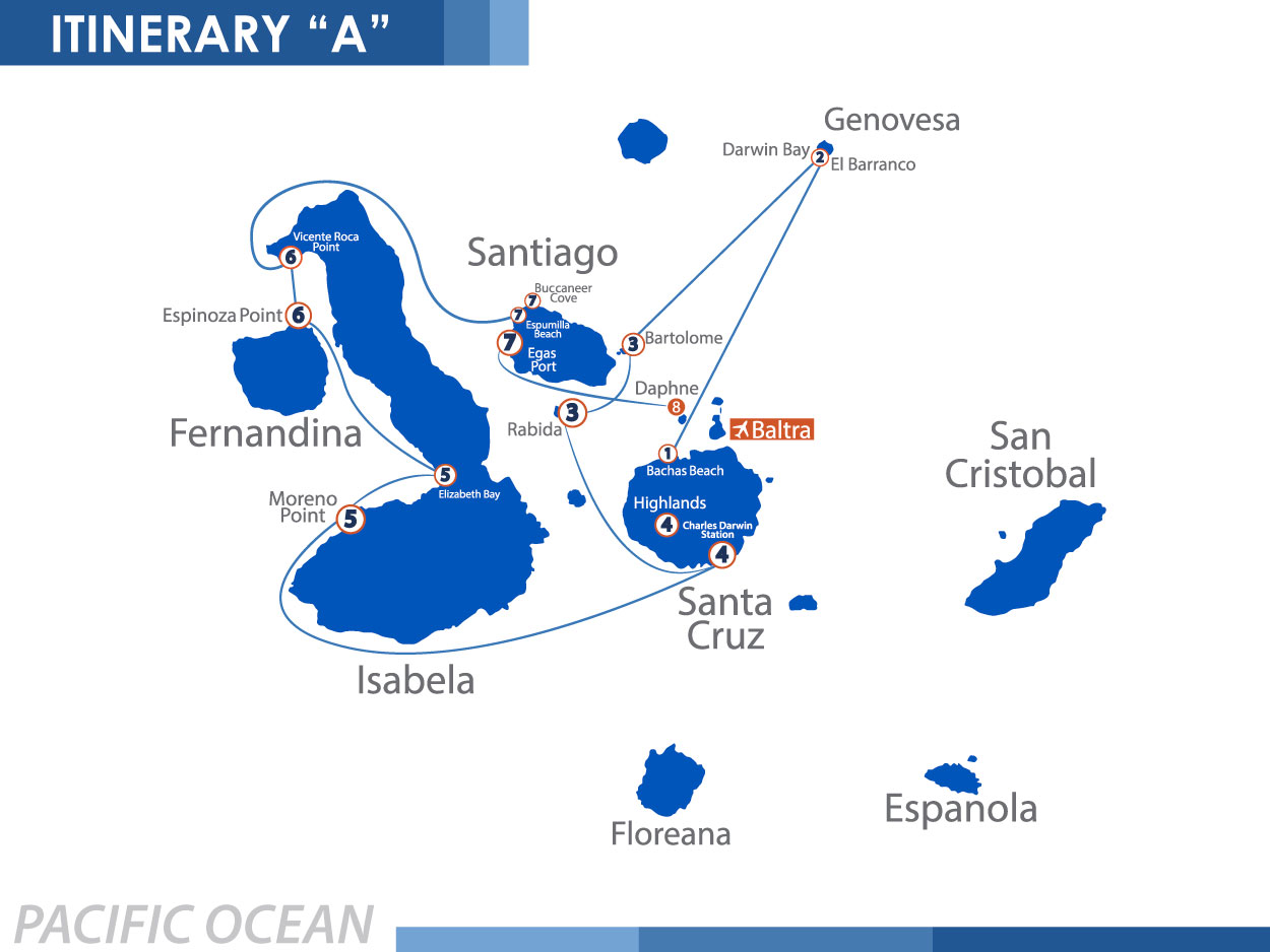 itinerary A nemo i galapagos cruise