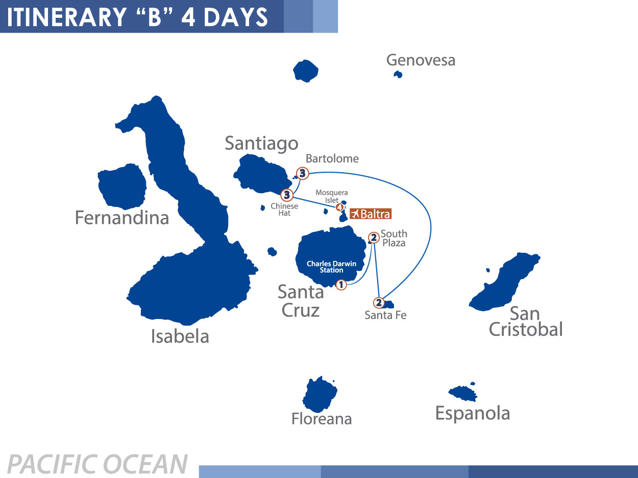 Galatrails - Mapping your adventure itinerary-B-4-days-nemo-iii-galapagos-cruise S/C Nemo III  