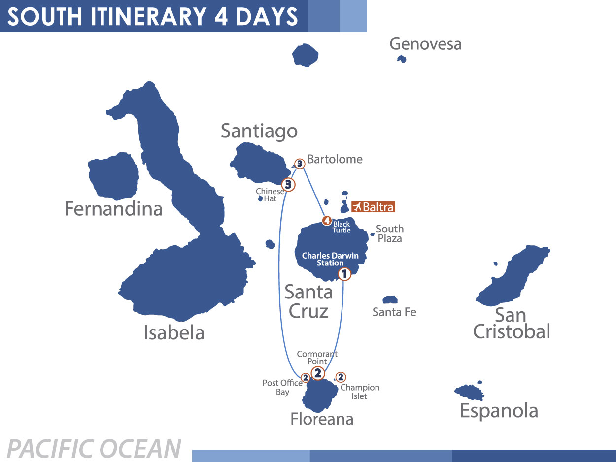 south itinerary 4 days