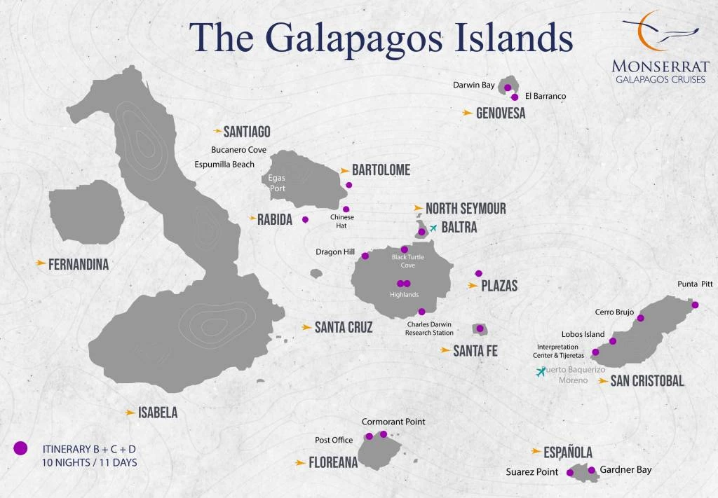 Monserrat Galapagos Cruise Itinerary BCD 1024x711 1 Galatrails