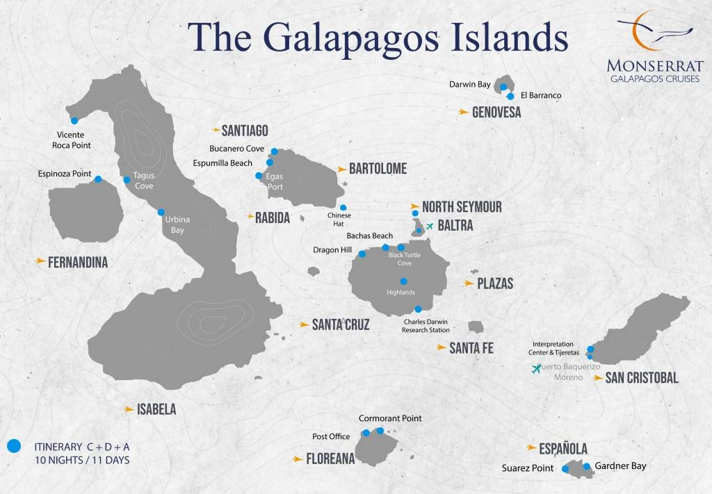 Monserrat Galapagos Cruise Itinerary CDA 1024x711 1 Galatrails